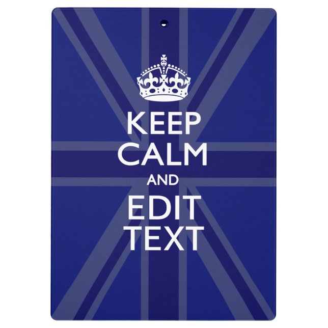 Mitternachtsblau Behalten Ruhe haben Ihren Text Un Klemmbrett (Rückseite)