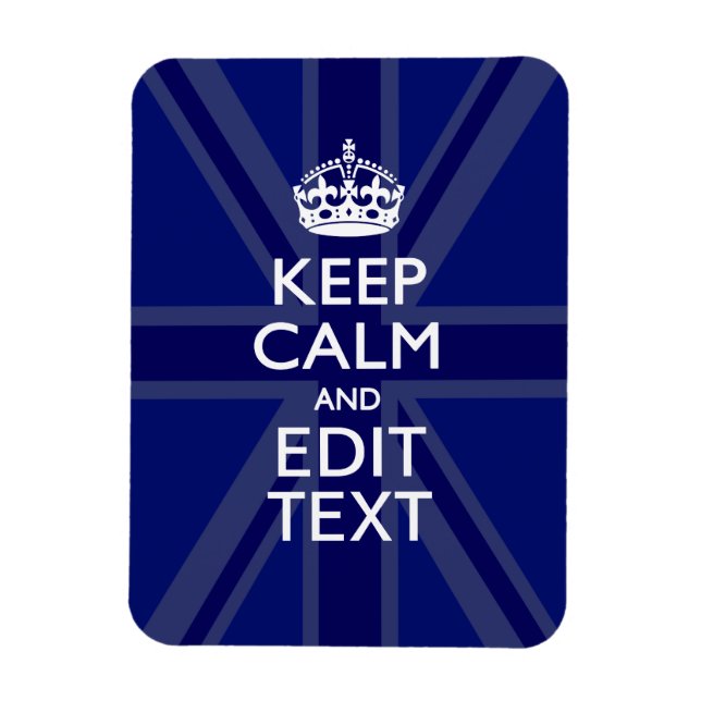 Mitternachtsblau Behalten Ruhe haben Ihren Text Un Magnet (Vertikal)