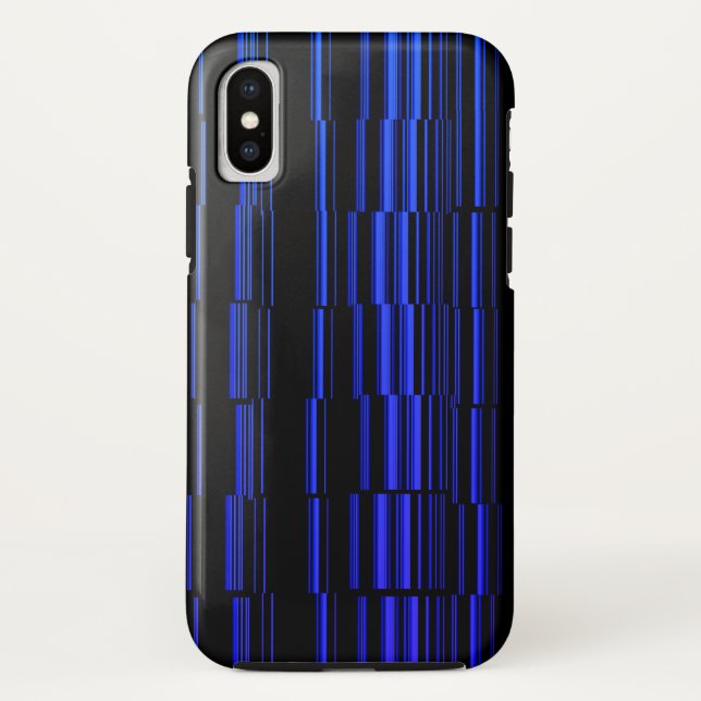 Mitternachtsblau Einzigartig Modernes Streifenmust Case-Mate iPhone Hülle (Rückseite)