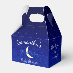 Mitternachtsblau über dem Mond Babydusche Danke Geschenkschachtel