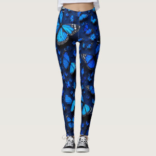 Mitternachtsblaue Butterfly-Symphonie Leggings