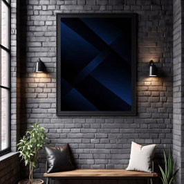Mitternachtsblaue Tiefe Poster