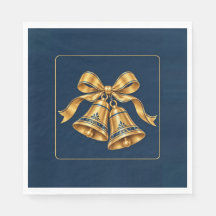 Mitternachtsblaue und goldene Weihnachtsglocken-Se