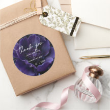 Mitternachtsblaue und violette florale Hochzeitsan