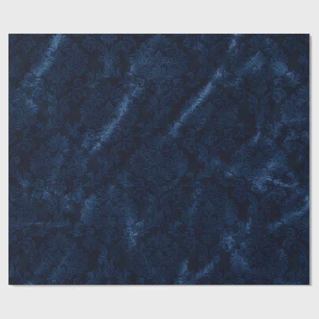 Mitternachtsblaues Samtpapier Geschenkpapier (Flach)