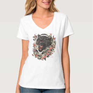 Mitternachtsblossom Jaguar-Stärke, Elegance T-Shirt