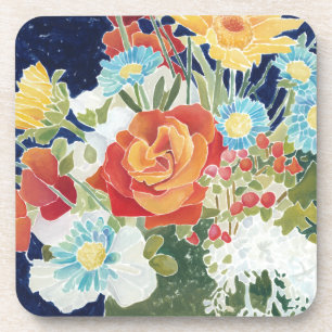 Mitternachtsblumen-IV Getränkeuntersetzer