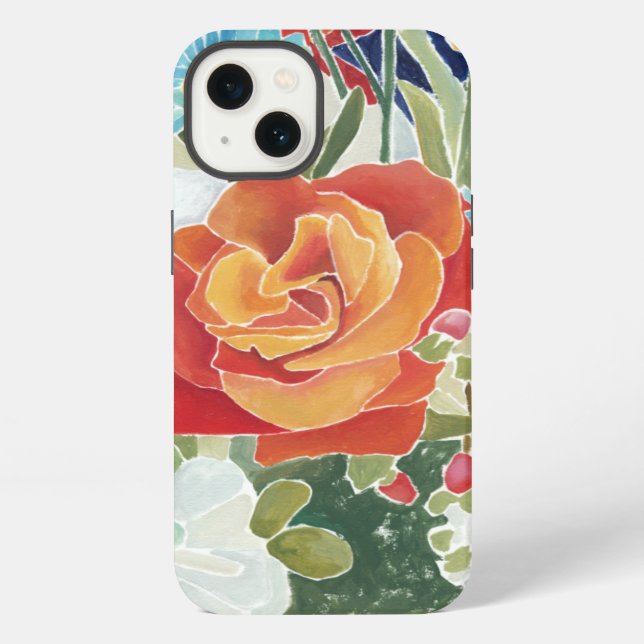 Mitternachtsblumen-IV iPhone Hülle (Rückseite)