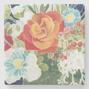 Mitternachtsblumen-IV Steinuntersetzer