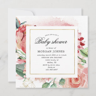 Mitternachtsblüte Blumenquadrat Babydusche