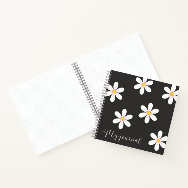 Mitternachtsblüte - Blumenzeitschrift Notizbuch (Innenseite)