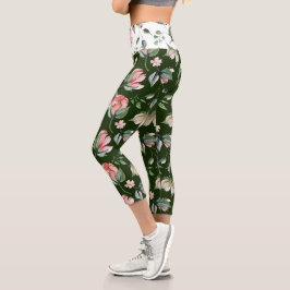 Mitternachtsblüte Capri Leggings