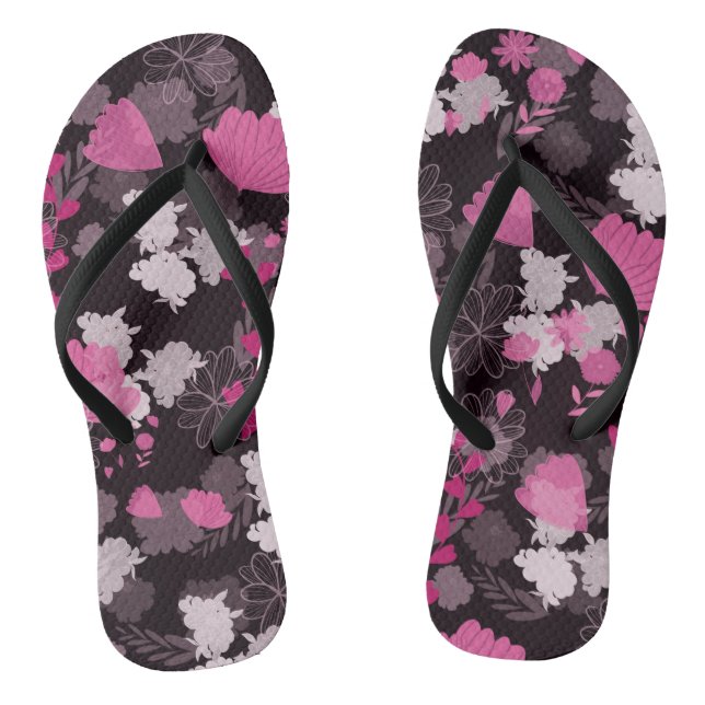 Mitternachtsblüten Flip Flops (Fußbett)