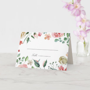 Mitternachtsblüten-Frühlingsblumen-Hochzeitsplatz Karte
