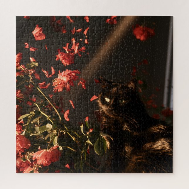 Mitternachtsblüten Katzen (Vertikal)