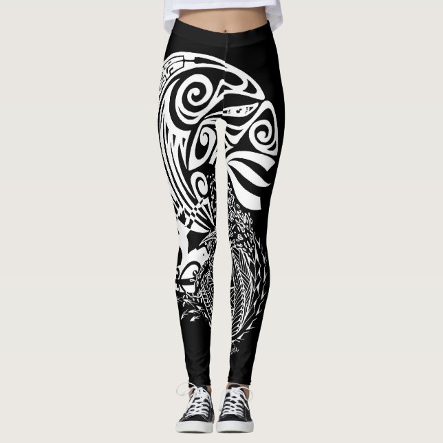Mitternachtsbrandung Leggings (Vorderseite)