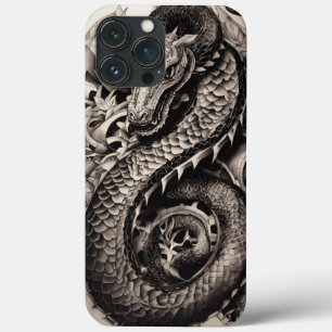 Mitternachtsdrache: Elegantes schwarzes Drachen-T- Case-Mate iPhone Hülle
