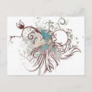 Mitternachtselegationsvektor Postkarte