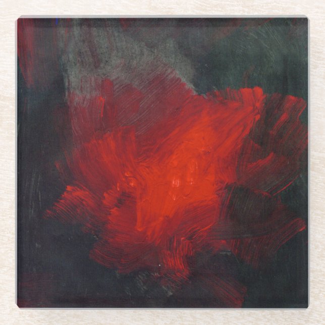 Mitternachtsfeuer-Untersetzer Glasuntersetzer (Vorderseite)