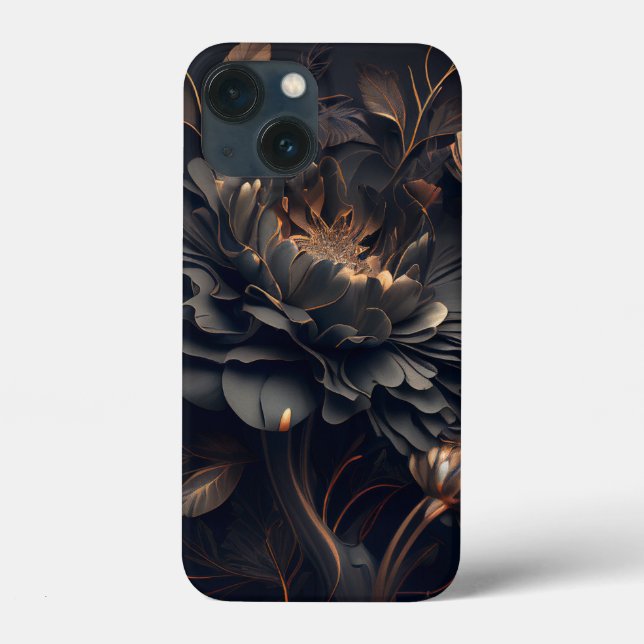 Mitternachtsflorales Case-Mate iPhone Hülle (Rückseite)