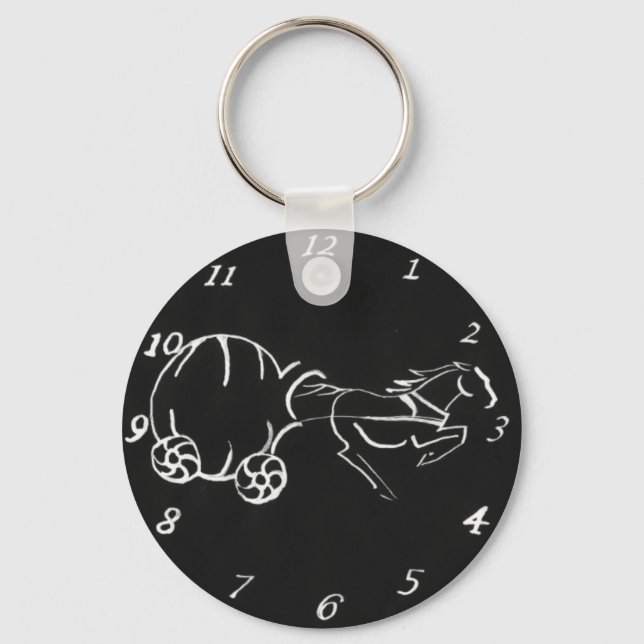 Mitternachtsfracht schwarzer Schlüsselanhänger (Vorderseite)