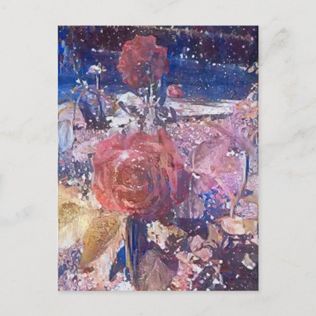 Mitternachtsgarten A.I. mit Foto Poster Postkarte (Vorderseite)