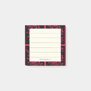 Mitternachtsgarten-Linie Himbeerblüte Post-it Klebezettel