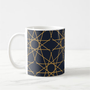 Mitternachtsgold Geometrie Kaffeetasse