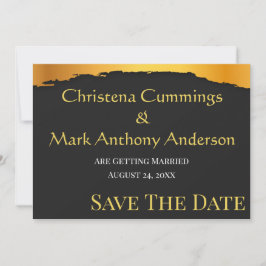 Mitternachtsgoldene Hochzeit Save The Date