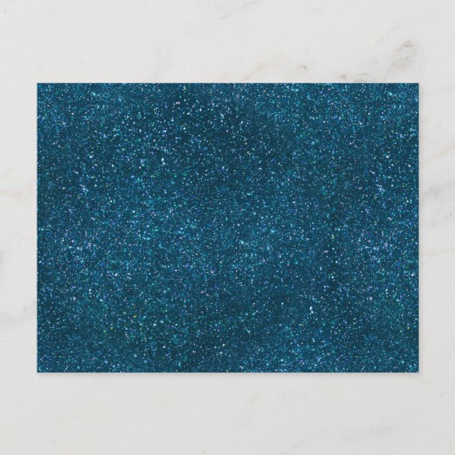 Mitternachtsgrüner Glitter Postkarte (Vorderseite)