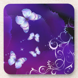 Mitternachtsmagie Butterfliegen Untersetzer