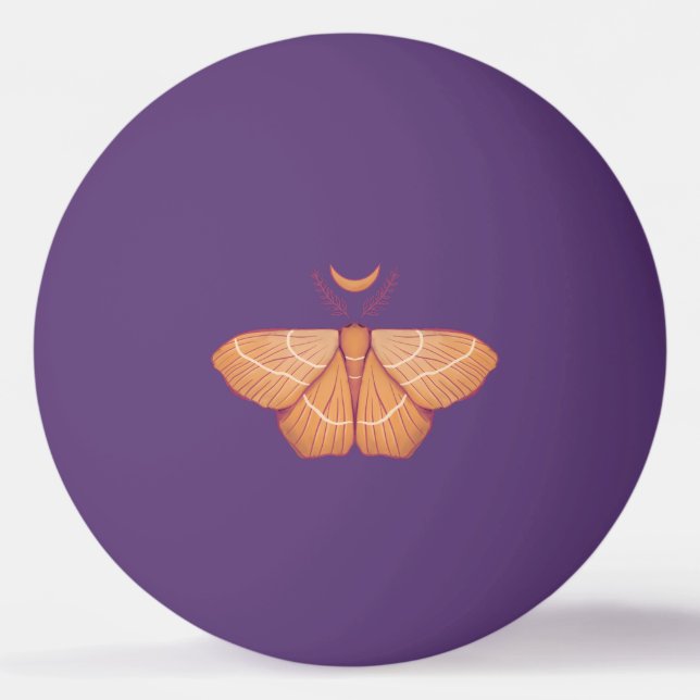 Mitternachtsmagie: Hexy-Nachtmoth Tischtennisball (Vorderseite)