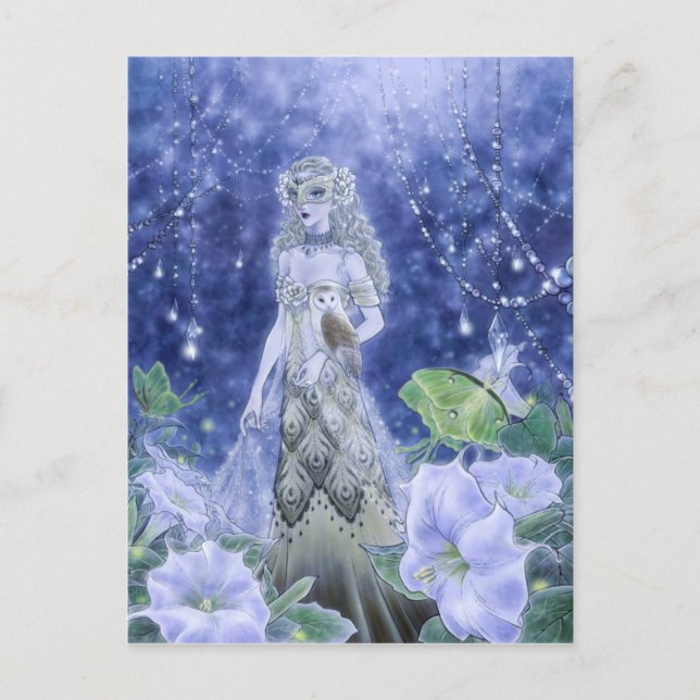 Mitternachtsmasquerade Postcard Postkarte (Vorderseite)