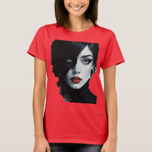 Mitternachtsmuse - Schwarzweißportrait T-Shirt