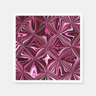 Mitternachtsrosa Marmor Geometrisches Muster Serviette