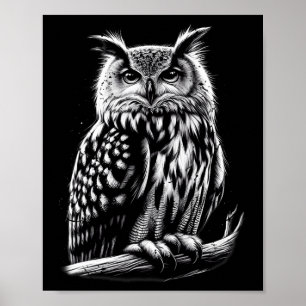 Mitternachtsschale Stille Uhr der nächtlichen Auge Poster