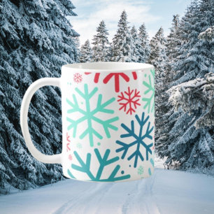 Mitternachtsschneefall - Schneeflocke-Tasse Kaffeetasse