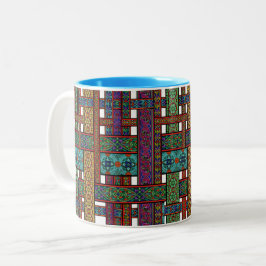 Mitternachtssonne-Buntglas-Tasse Zweifarbige Tasse