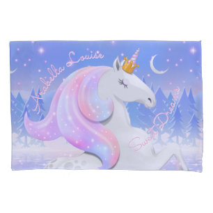 Mitternachtssüße Träume Einhorn-Prinzessin-Froz Kissenbezug