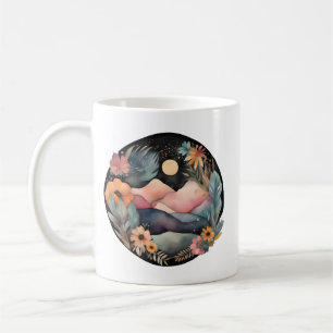 Mitternachtswiese: Mondlicht-Blüten Kaffeetasse