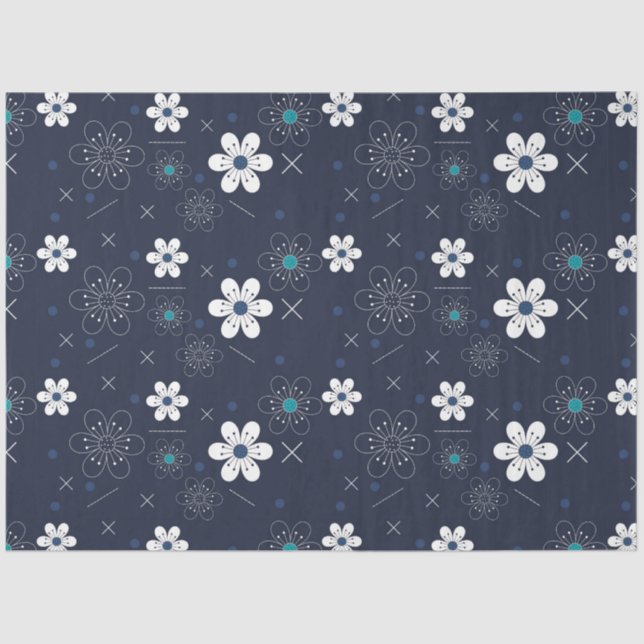 Mitternachtswinterpapier für Blume Seidenpapier (Vorderseite)