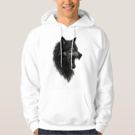 Mitternachtswolfkopf Brüllen Hoodie