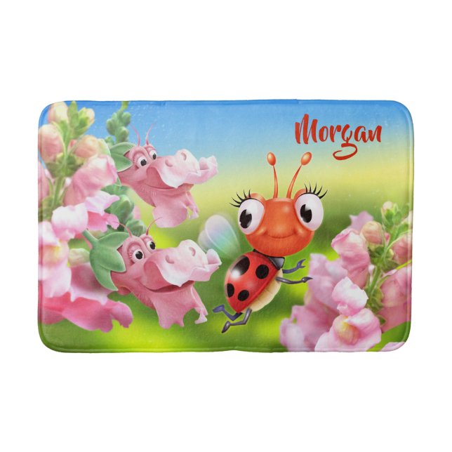 Mittlere Badematte Schlangendragons Ladybug (Vorderseite)