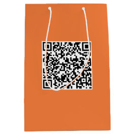 Mittlere Bag mit QR-Code für die Werbeaktion von M Mittlere Geschenktüte