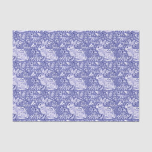 Mittlere Blaue Kaninchen Bunny Bird Floral Chinois Seidenpapier