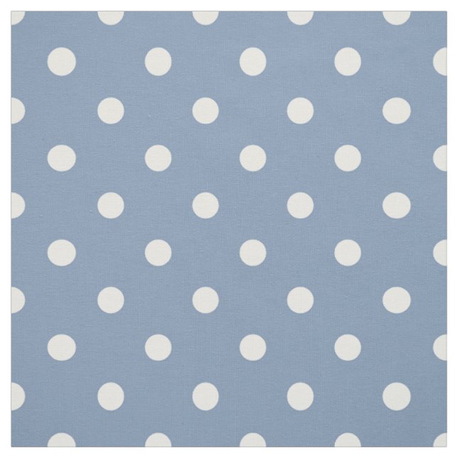 Mittlere blaue Polka-Punkte Stoff (Muster)