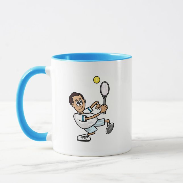 Mittlere braune Tasse für männliche Tennisspieler (Links)