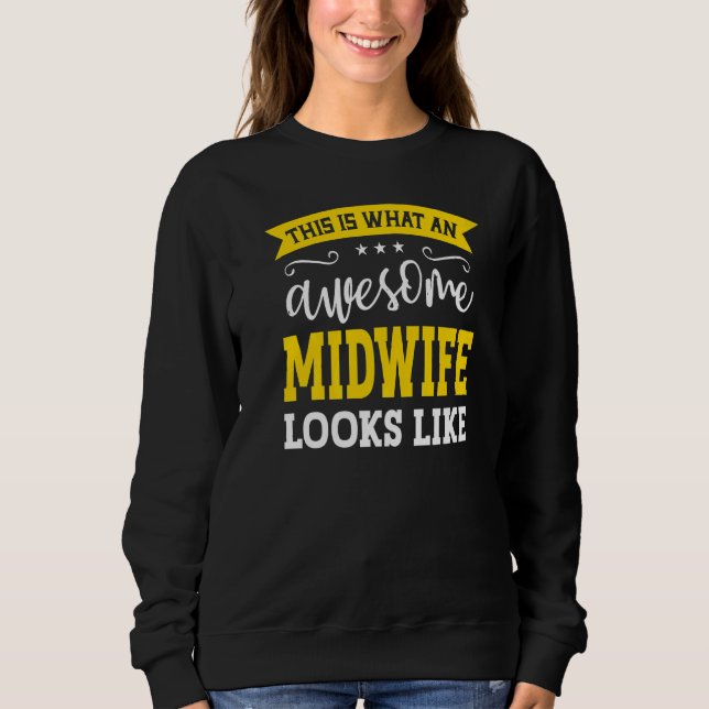 Mittlere Ehefrau Beruf Mitarbeiter Funny Worker Sweatshirt (Vorderseite)