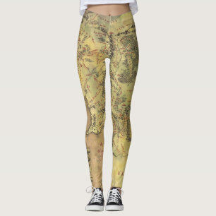 Mittlere Erdkarte Leggings
