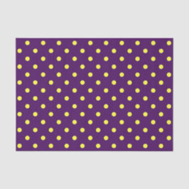Mittlere Lila und gelbe Polka-Punkte Seidenpapier